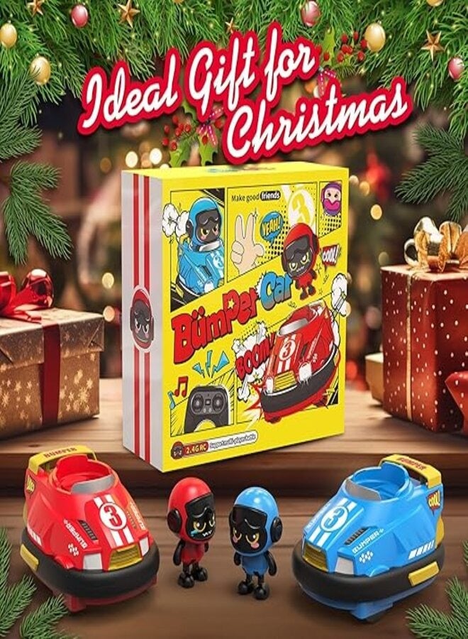 CAPTAIN CHAOWING Toddlers Remote Control Cars for Kids, Boys RC Ejecting Bumper Car, RC Battle Race Car Set of 2 Players, RC Cartoon Car Toys - Image 4