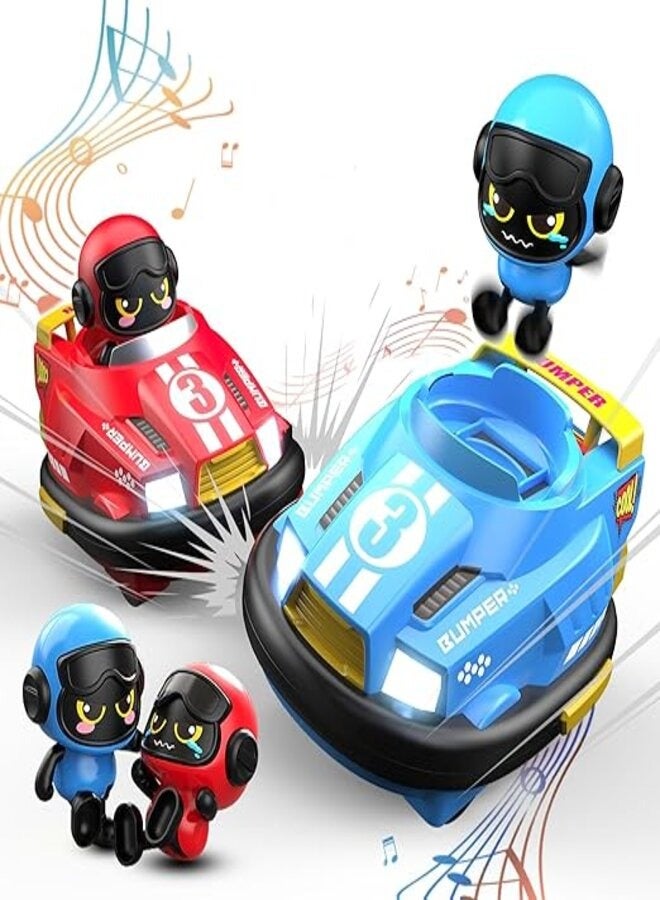 CAPTAIN CHAOWING Toddlers Remote Control Cars for Kids, Boys RC Ejecting Bumper Car, RC Battle Race Car Set of 2 Players, RC Cartoon Car Toys - Image 1