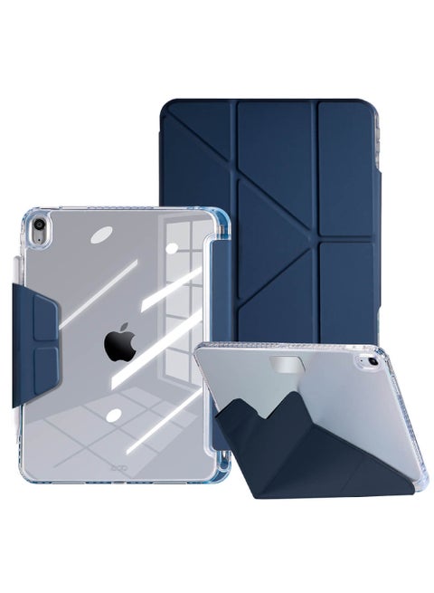 Case for iPad Air 11 inch M3/M2 2025/2024 Gen iPad Air 11 Case/Case For iPad Air 5 10.9 inch 2022/Air 4 10.9 inch 2020 iPad Air 10.9 Case Slim Stand Soft Clear Transparent Shell Back with Discreet Retractable Pencil Holder Smart Cover for ir 5th/air 4th 10.9inch 2022/2020,air 6th/air 7th 11inch 2025/2024