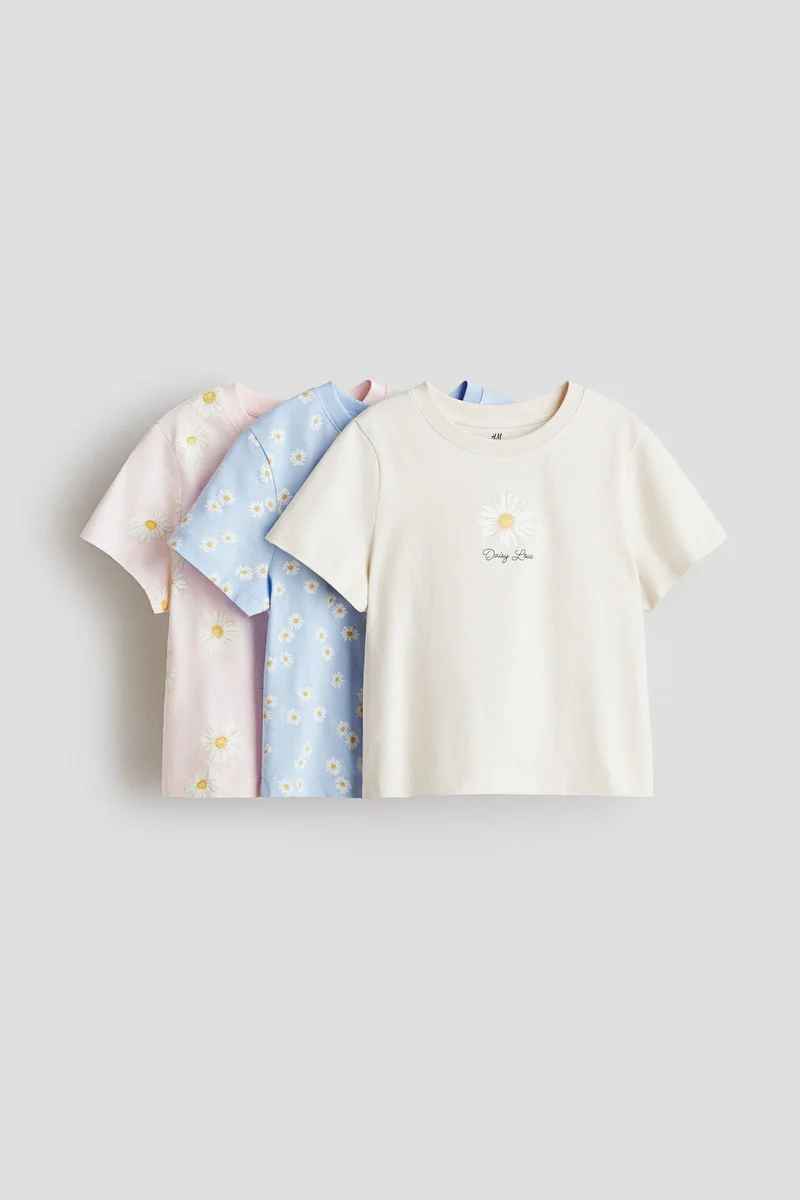 H&M 3-pack printed T-shirts