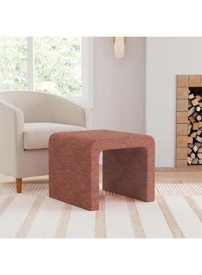 Modern arched ottoman | Home decor | Ottoman for living room and bedroom - Brown - Image 2