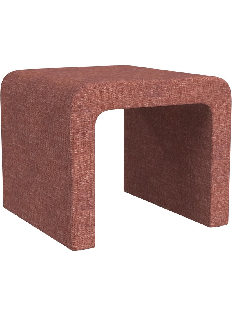 Modern arched ottoman | Home decor | Ottoman for living room and bedroom - Brown - Image 1
