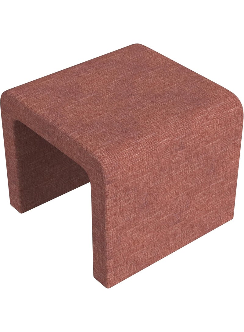 Modern arched ottoman | Home decor | Ottoman for living room and bedroom - Brown - Image 5