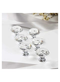 6 PCS Cabinet Knobs with 2 Sizes Screws 30mm Drawer Handles Crystal Glass Diamond Shaped cupboards Door Knobs for Drawers and Kitchen Bathroom Cabinet Office - pzsku/Z75D6F26E1ED7C50A2A91Z/45/_/1691055834/bb468a6b-9e0e-40fa-a348-d6aef33e0bf3