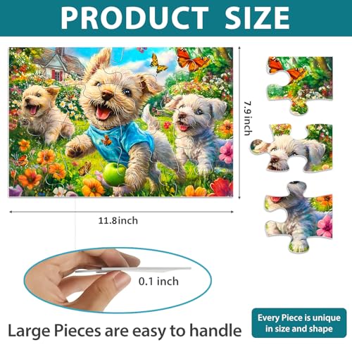 Biarek 6 Packs 16 Large Piece Puzzle for Seniors Alzheimers Dementia Activities Easy Puzzle 6 Storage Bags - Image 5