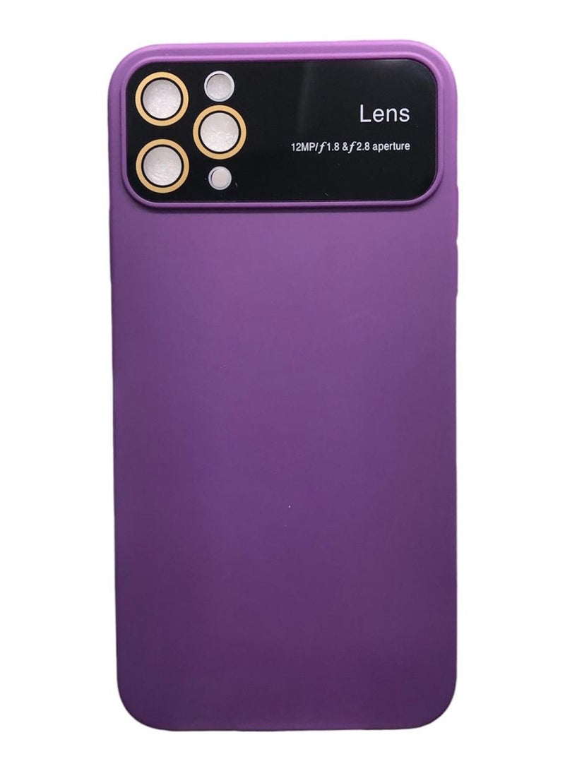 غطاء آيفون 11 برو ماكس مع غطاء خلفي سيليكون لحماية عدسة الكاميرا