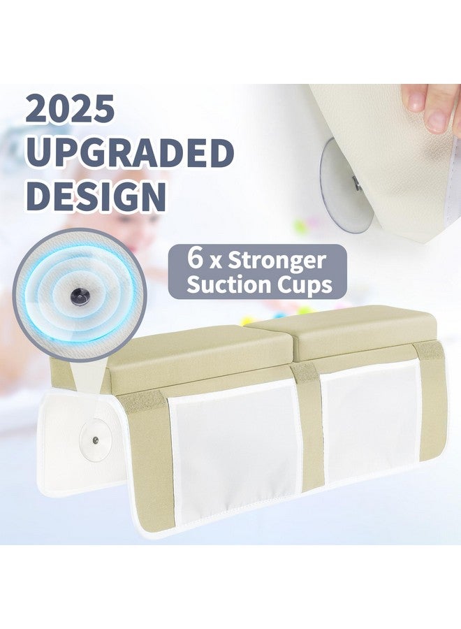 URMYWO Bath Kneeler and Elbow Rest Pad Set - 1.5" Thick Baby Bath Kneeler Pads with Toys Organizer, Anti-Slip Cozy Knee & Arm Support Bathtub Mat, Quick Dry Kneeling Pad for Baby Bath Time - Image 3