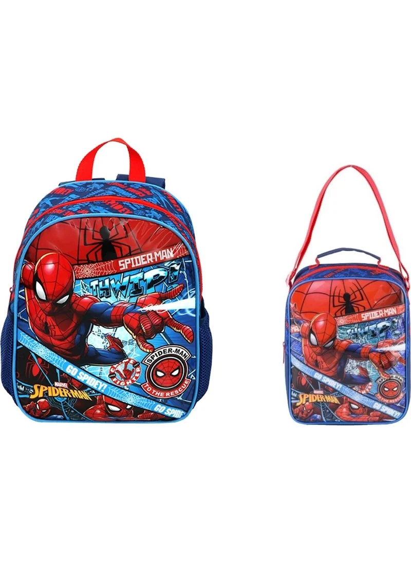 Frocx Spiderman Spiderman Hawk Jr Go Spidey Kindergarten Bag and Lunchbox