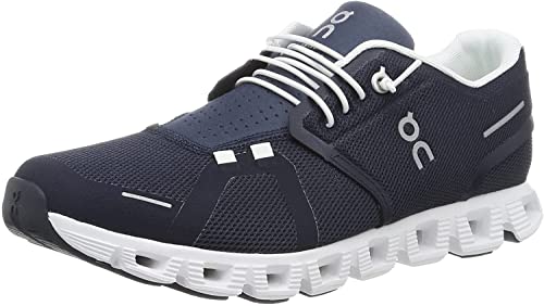 On Men's Cloud 5 Sneakers, Midnight/White, 11 - Image 1