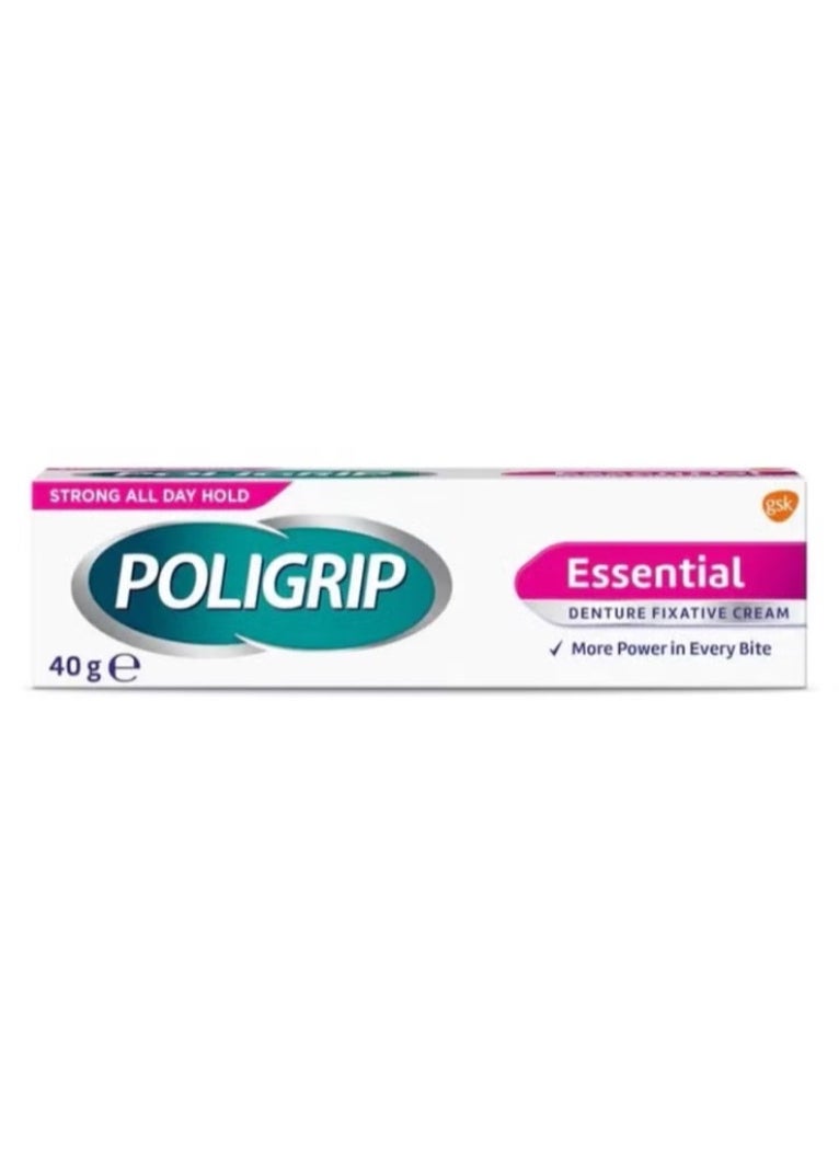 Poligrip Denture Adhesive Cream Extra Strong Multicolour 40grams(Look Like A Corega) 