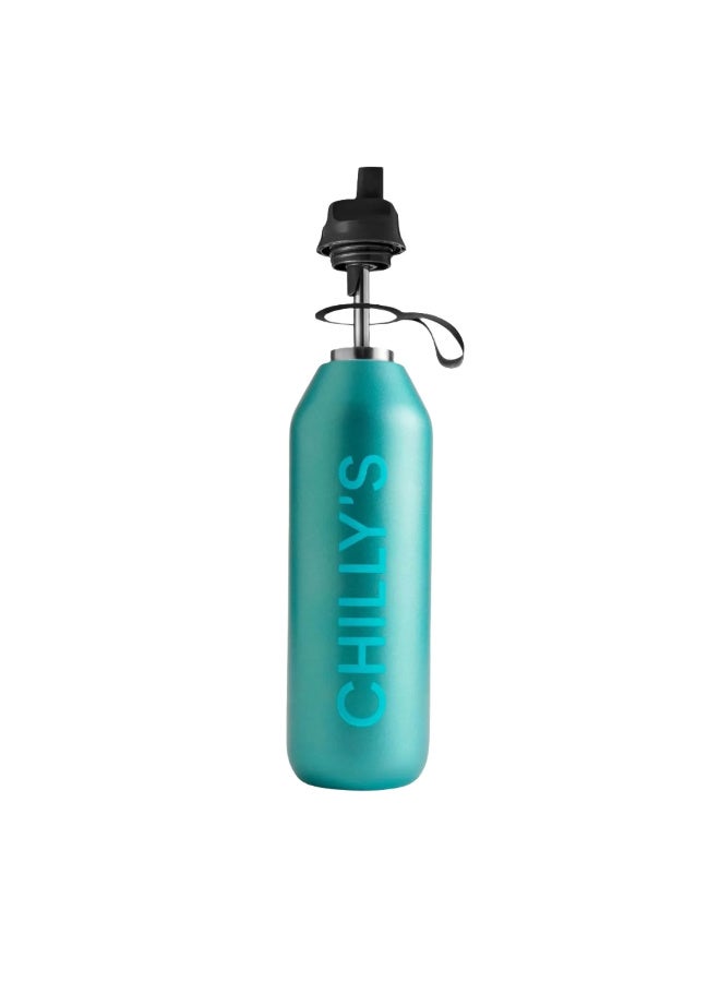 Chilly's | Water Bottle | Series 2 | Matte Matellaic | 1.0 Liter | Atlantis - Image 3