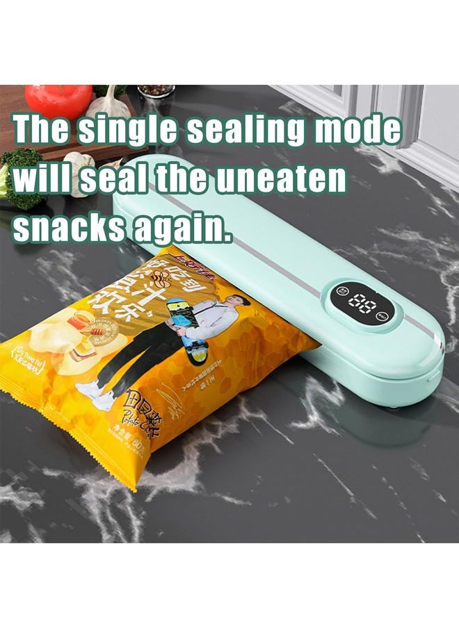 Hihonor Electric Mini Bag Sealer 11 Inch, Mini Heat Sealer with 10 Sealing Bags, Heating Quick Sealer for Food Bag, Portable Handheld Bag Resealer Machine for Chips and Snacks Bags Freshness (Gold)  - Image 3