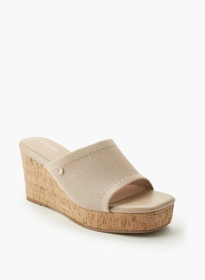 Surestep Women Textured Wedge Heel Sandals