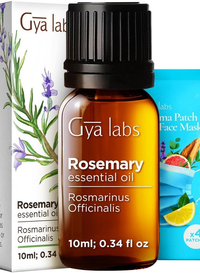 gya labs Pure Rosemary Oil for Hair Growth & Dry Scalp (10 ml) - 100% Therapeutic Grade Undiluted Rosemary Essential Oils for Hair Growth, Hair Loss, Skin & Diffuser - Image 1