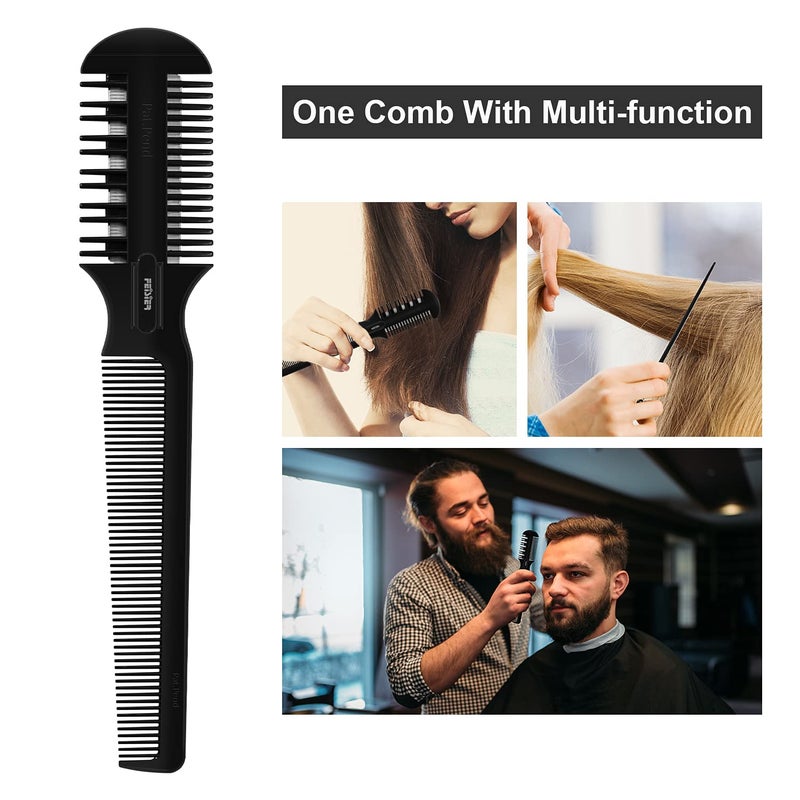 FEISIER Hair Cutting Comb - Double Edge Razor for Thin and Thick Hair Trimming and Styling with 5 PCS Spare Blades - Image 5