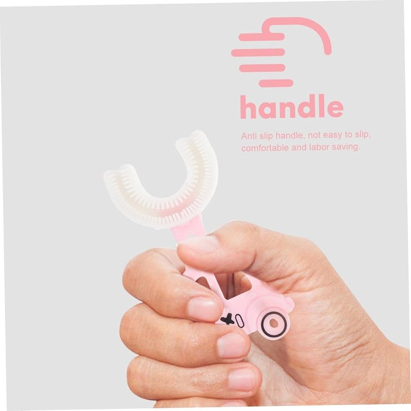 3 قطع فرشاة أسنان سيليكون على شكل حرف U يدوية مقاومة للعض لحماية المينا - Image 4