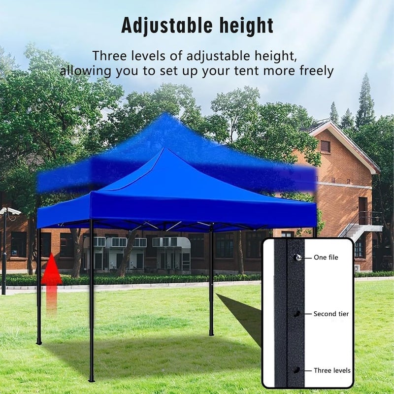 TDOO Durable Canopy Tent-Pop Up Instant Shelter Sun Protection Shade for Our Camping For Picnics, Business & Promotional Events 3x3 meters - Blue - Image 4
