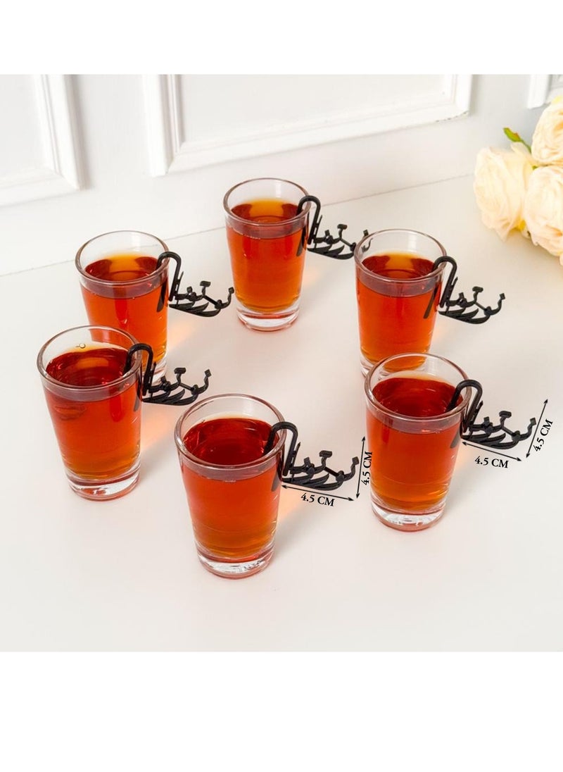 حكاية شمعة تعليقات أكواب ترحيبيه بعبارة نورتونا عدد 6 قطع | أسود  - Image 2