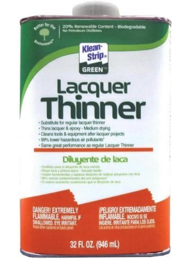 GOOF OFF Klean-Strip Green QKGL75009 Lacquer Thinner, 1-Quart