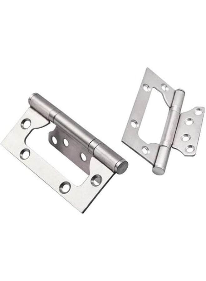 4-inch butterfly door hinge (pack of 2); stainless steel hinges for home and room doors and windows. - Image 1