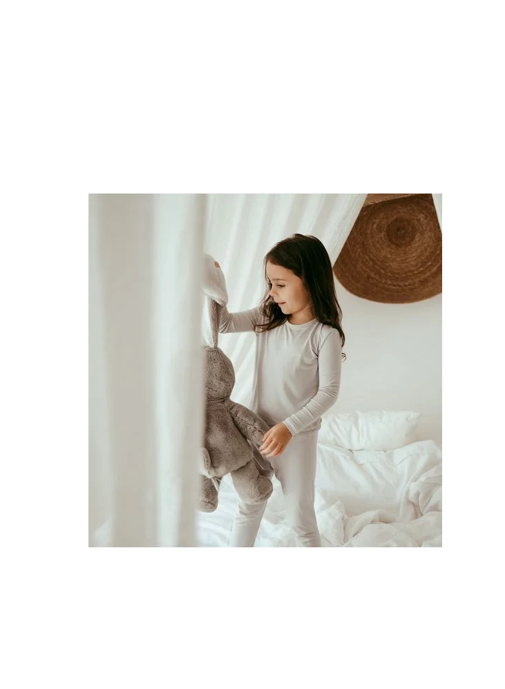 Anvi Baby Bamboo Spandex Pajama 4T- Grey