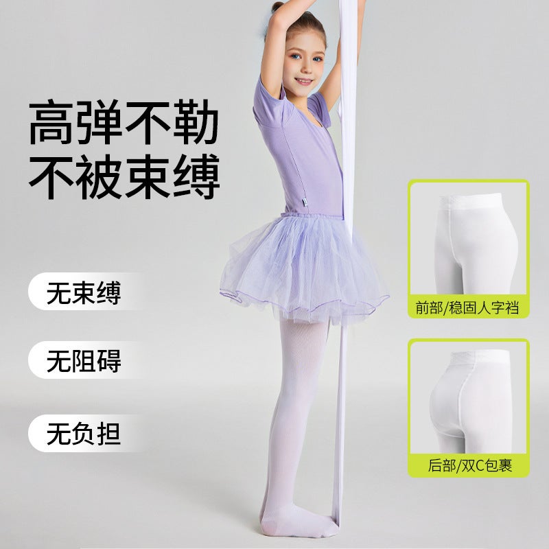 Children'S Dancing Socks Summer Thin Dancing Pantyhose Girls Stockings White Baby Socks Leggings For Practice - Image 4