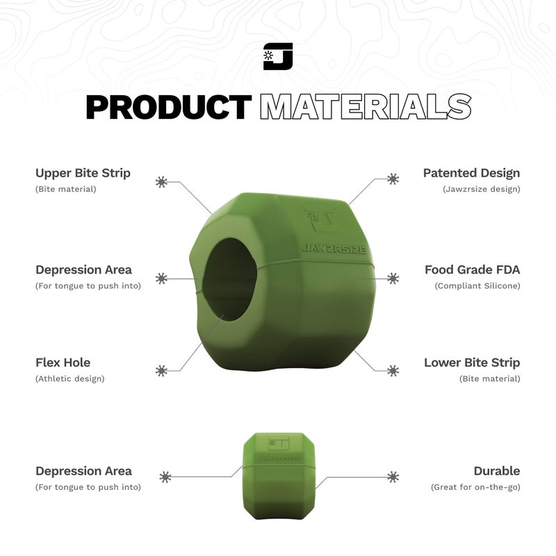 Jawzrsize Pop 'N Go Jaw, Face, and Neck Exerciser - Define Your Jawline, Slim and Tone Your Face, Look Younger and Healthier - Helps Reduce Stress and Cravings - Facial Exerciser (Advanced Green) - Image 5