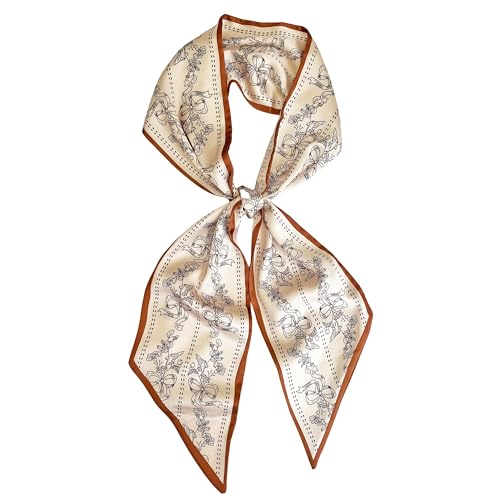 FONYVE Silk Head Scarf for Hair Fashion Headwrap for Women Lightweight Neck Tie - Image 1