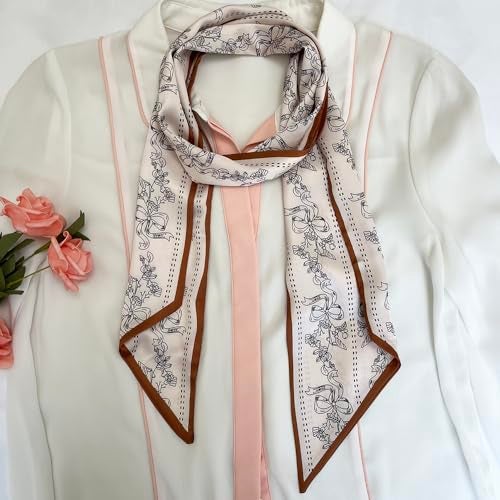 FONYVE Silk Head Scarf for Hair Fashion Headwrap for Women Lightweight Neck Tie - Image 5