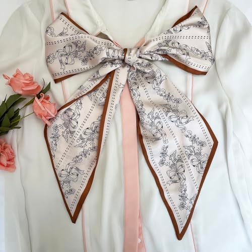 FONYVE Silk Head Scarf for Hair Fashion Headwrap for Women Lightweight Neck Tie - Image 4