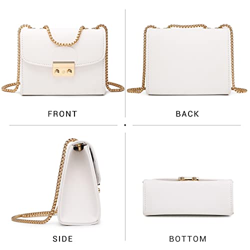 Dasein Women Small Crossbody Bag Designer Evening Bag Clutch Purse Handbag for Wedding/Prom/Party with Double Chain Strap - Image 4
