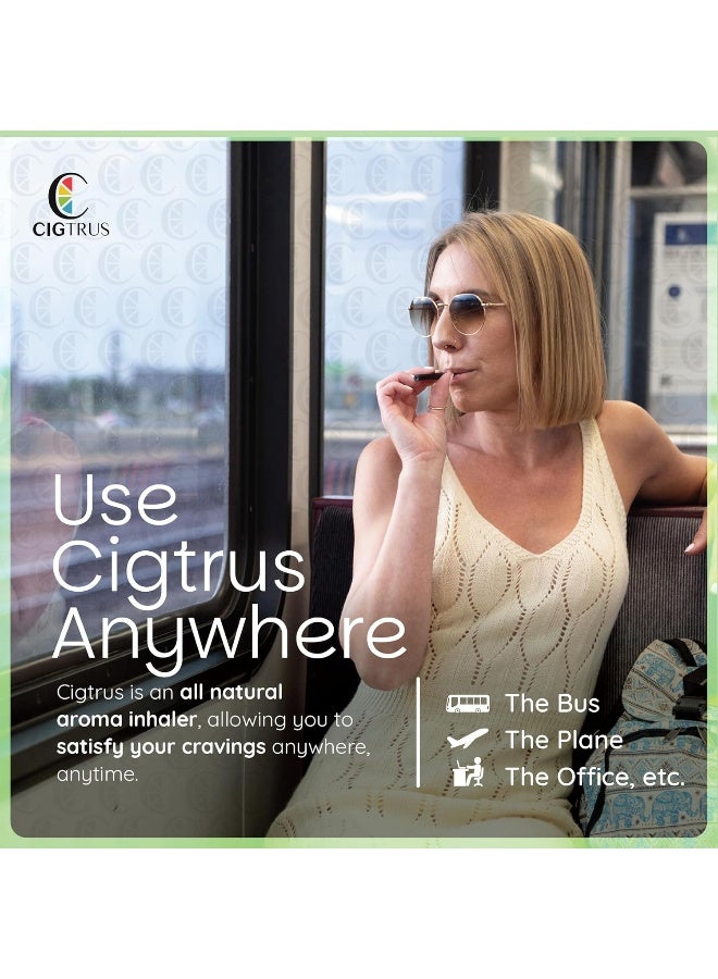 cigtrus Natural Non-Nicotine Inhaler (3-Piece) - Tobacco Free, Quit Smoking Substitute - Smoke Free Habit Support by Cigtrus (Fresh Spearmint) - Image 3