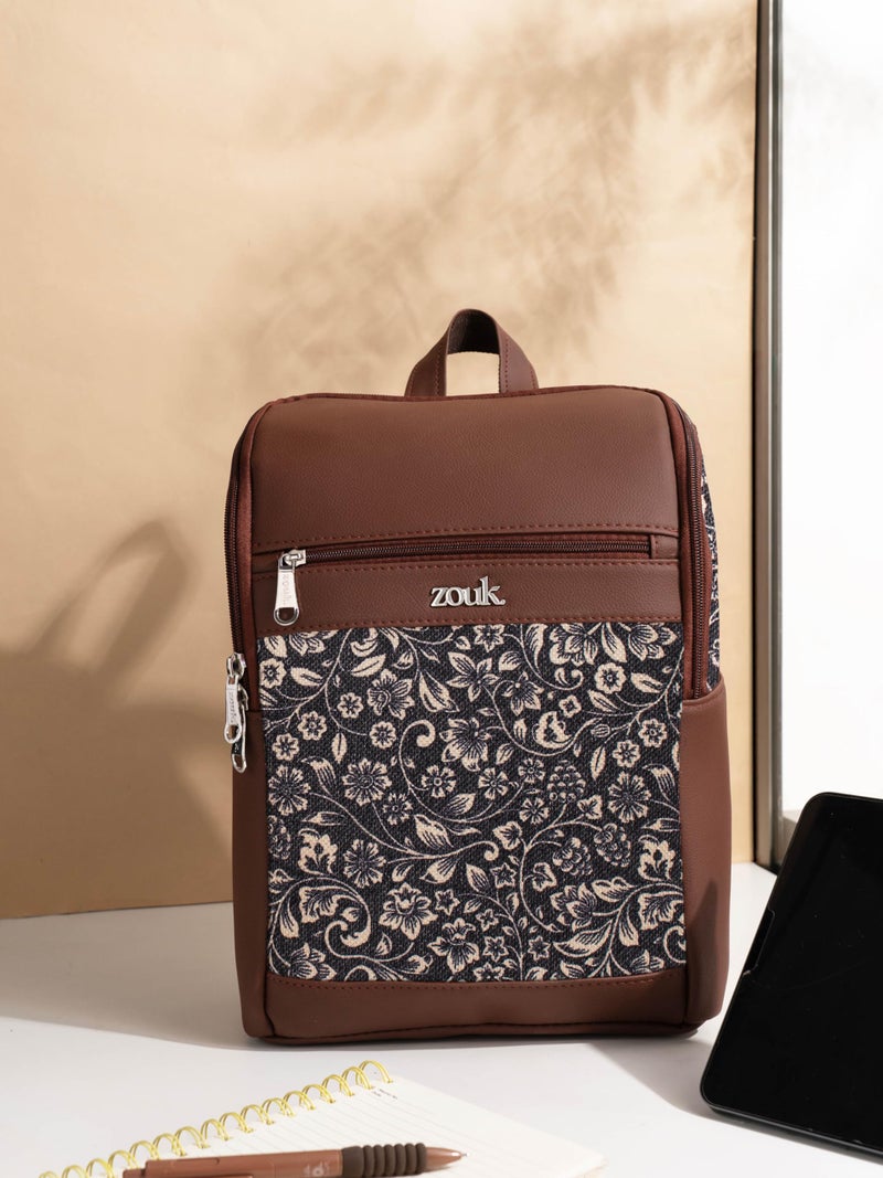 ZOUK Amalia Daypack |Padded Tablet Compartment | Adjustable Straps | Water-Resistant | Men and Women | Casual Outing | Getaway | Daily Use | Lightweight |Smart & Compact |Comfortable & Stylish | - Image 2