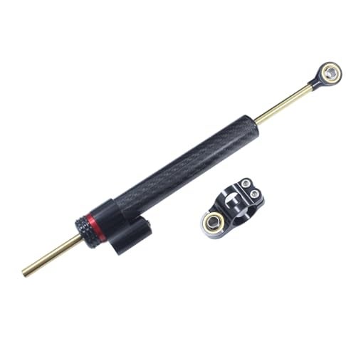 TIRGE Motorcycle 10" Steering Damper Adjustable Damper Universal Steering Stabilizer For Street Bike Safety Control Carbon Fiber (Carbon Fiber 13") - Image 1