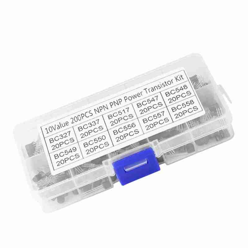 200 قطعة 10 قيم مجموعة ترانزستورات NPN PNP TO‑92 BC327‑BC558 لمشاريع التعديل الذاتي (Kit DIY) - Image 1