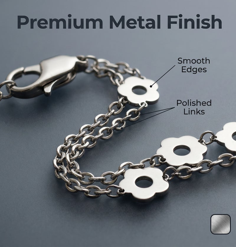 Silver Phone Crossbody Lanyard, Detachable Metal Mobile Phone Chain Strap with Tether Patch for iPhone and Smartphones - Image 4
