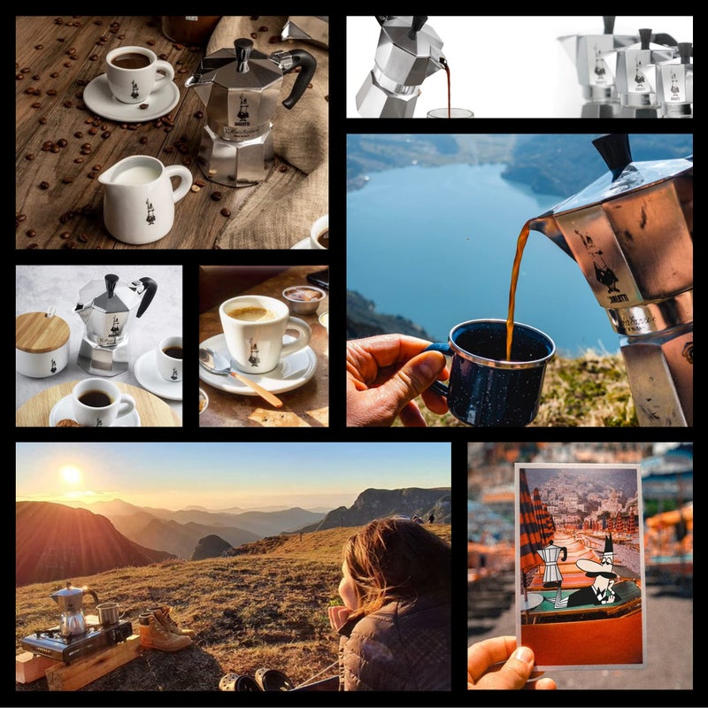 Bialetti - Moka Express: Iconic Stovetop Espresso Maker, Makes Real Italian Coffee, Moka Pot 1 Cup (2 Oz - 60 Ml), Aluminium, Silver - Image 5