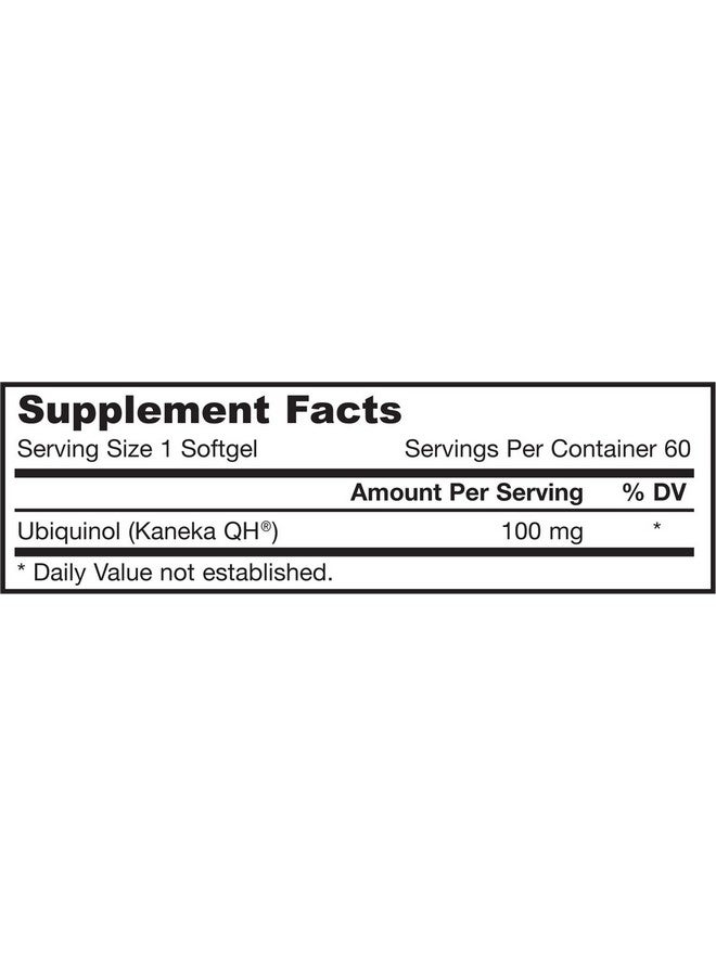 jarrow formulas Ubiquinol Qh Absorb Co Q10 100Mg 60 Softgels - Image 3