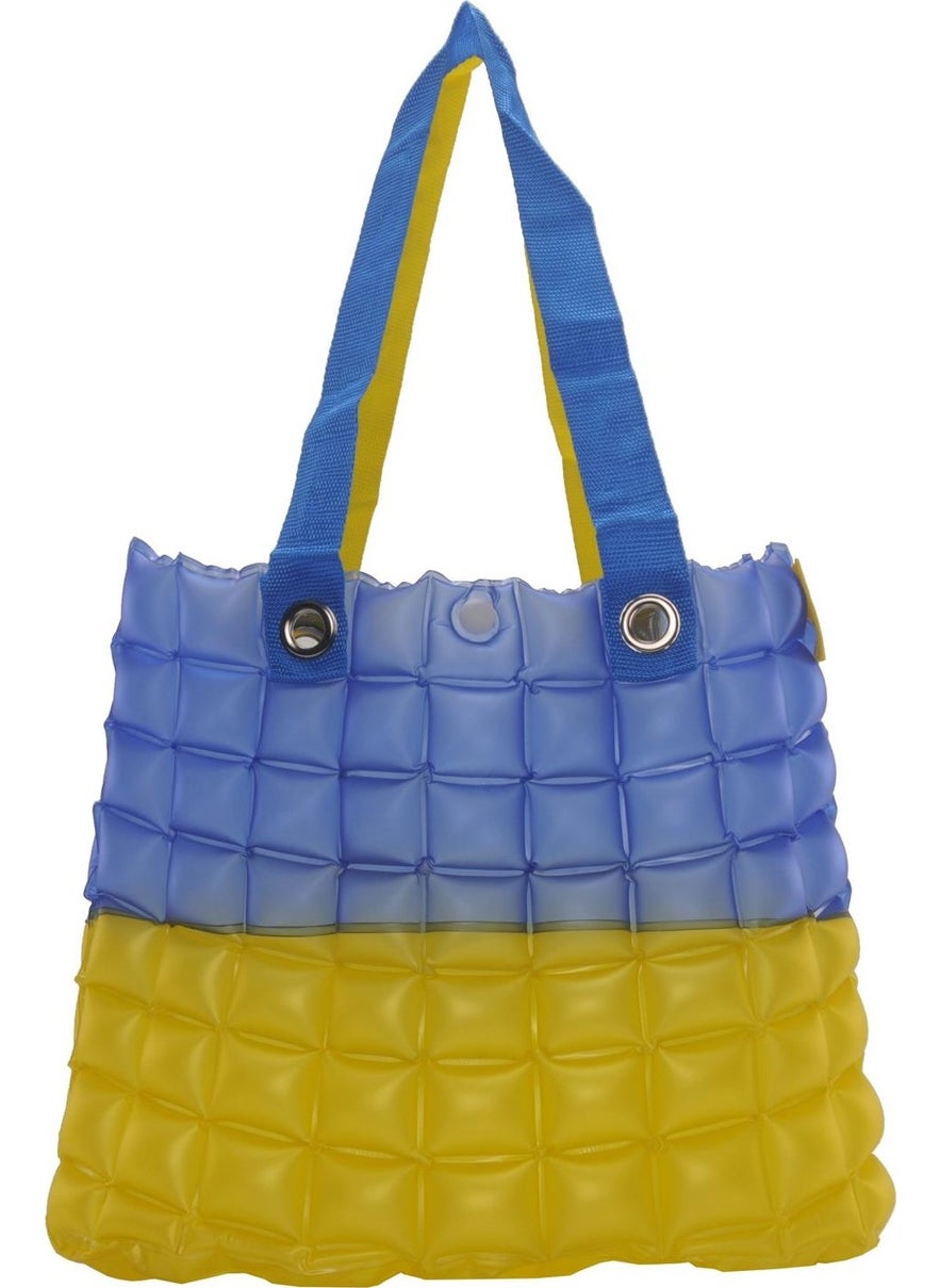 Louisiana Polo Women's Beach Bag Yellow Blue Inflatable Shoulder Bag BR06  - Image 1