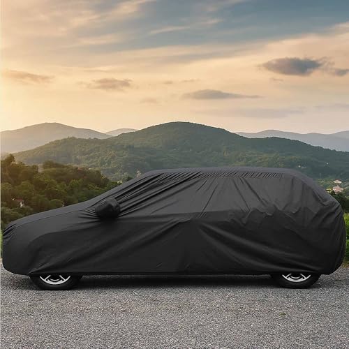 Sulfar 100% Water Resistant Car Body Cover Compatible with Mirror for Maruti Suzuki Celerio (Triple Stitched, Full Bottom Elastic, Dark Grey) - Image 3