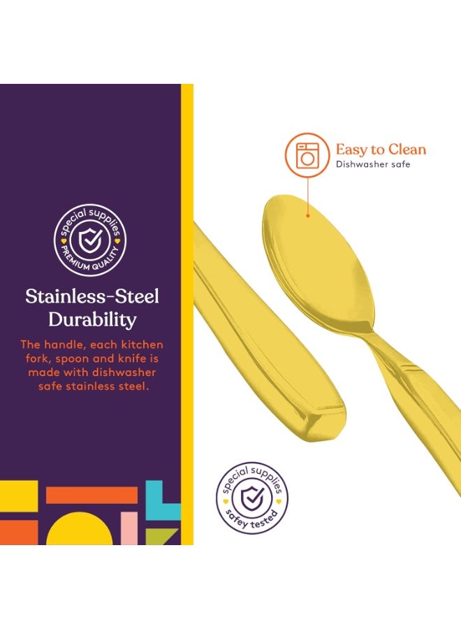 Special Supplies Premium Stainless Steel Weighted Silverware for Parkinson's Patients- Weighted Utensils for Tremors and Parkinson's Patients-Wide Non-Slip Grip, Easy to Clean - Flatware for Elderly - Image 4