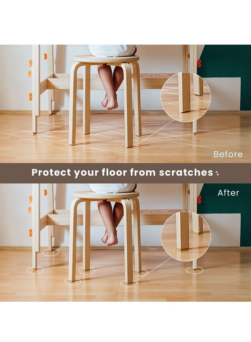 Furniture Pads Floor Protectors Felt for Feet Self Adhesive Premium Anti Scratch Chairs Beige 3 Rolls - Image 5