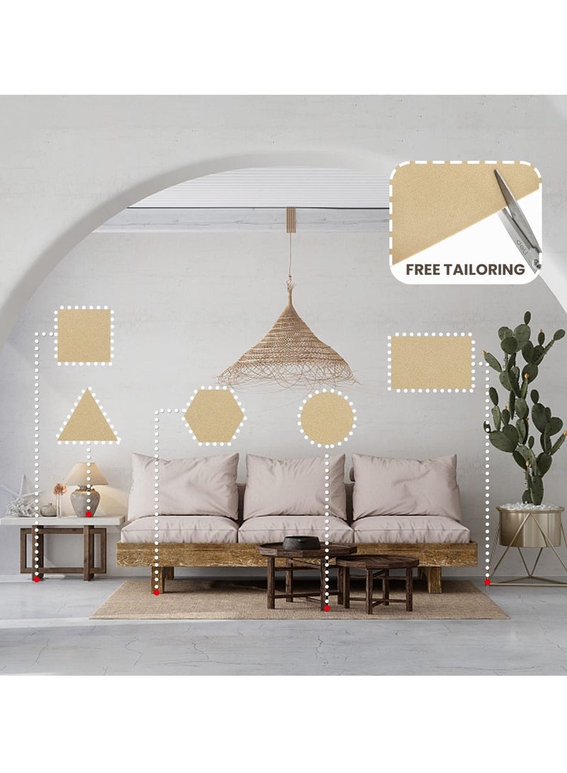 Furniture Pads Floor Protectors Felt for Feet Self Adhesive Premium Anti Scratch Chairs Beige 3 Rolls - Image 2