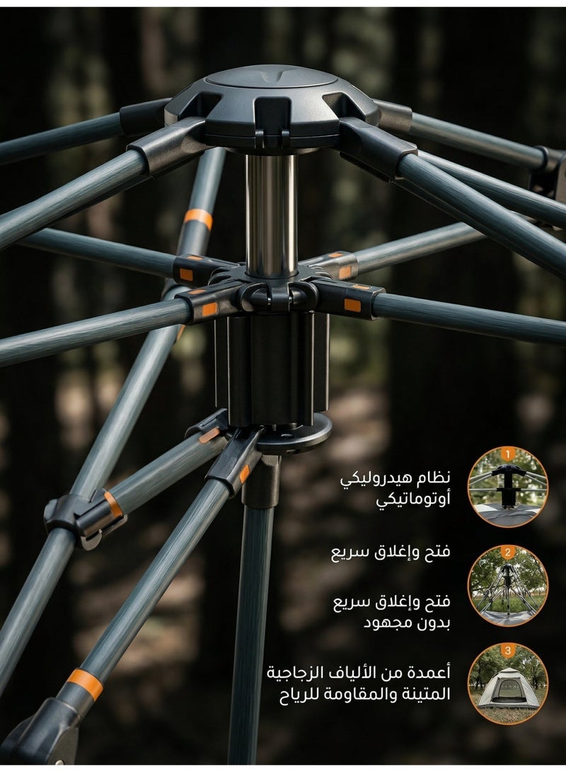 Sharpdo Automatic Camping Tent Automatic Hydraulic Canopy Tent for Camping Hiking Travel or Beach(moisture-proof mat included) - Image 5