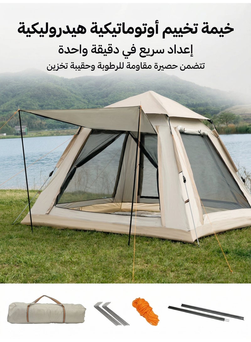 شاربدو خيمة التخييم الأوتوماتيكية خيمة المظلة الهيدروليكية الأوتوماتيكية للتخييم والمشي لمسافات طويلة والسفر أو الشاطئ (تتضمن حصيرة مقاومة للرطوبة) - Image 3