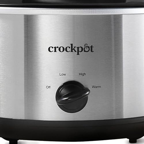 Crock-Pot 4.5 Quarts Manual Design Series Slow Cooker with 3 Manual Heat Settings Cooks Meals for 4 Plus People with Removable Stoneware Bowl, Silver - Image 3