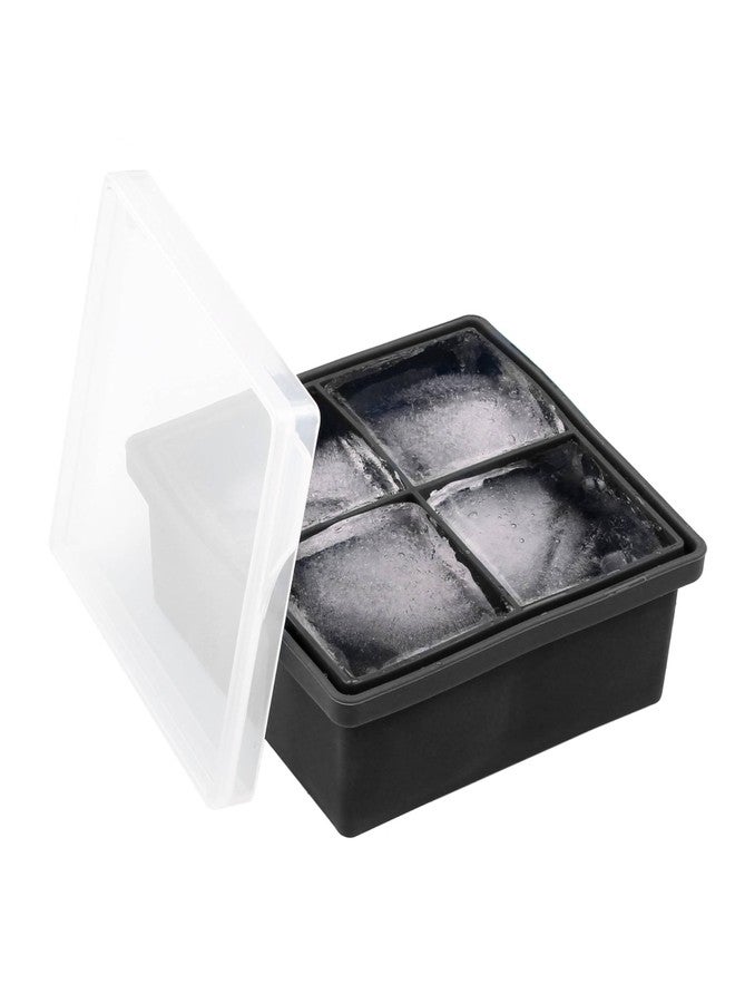 Cambridge E956BKTS2BM 4-Cube Large Clear Lid Ice Mold - Image 1