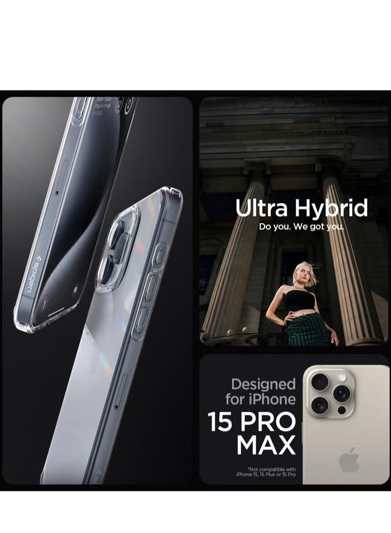 Ultra Hybrid for Apple iPhone 15 Pro Max Anti-Yellowing Technology Case - HD Transparent - Image 2