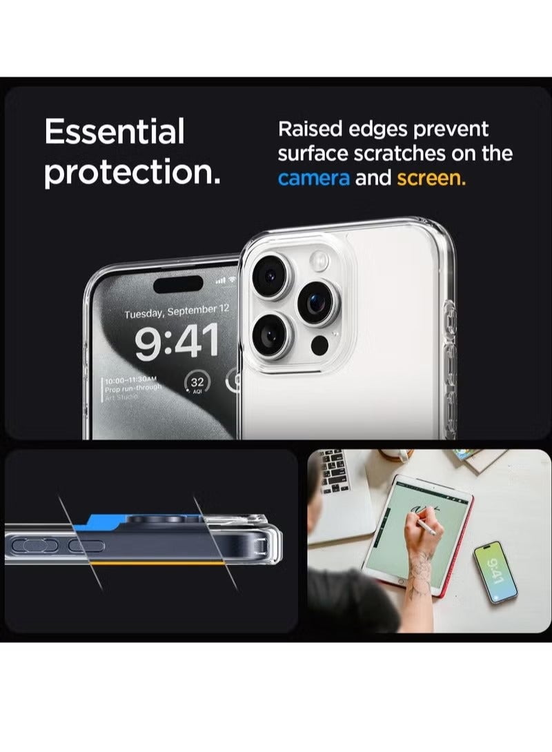 Ultra Hybrid for Apple iPhone 15 Pro Max Anti-Yellowing Technology Case - HD Transparent - Image 5