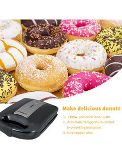 sokany Mini Donut Maker,1200W Non-Stick Coating Plate,Double-Sided Heating Makes 16 Doughnuts for Kid Breakfast, Snacks, Maker Nuts or Vegan Donuts,SK-08023  - Image 3